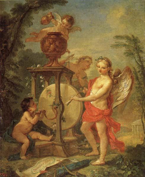 Natoire, Charles Joseph Cupid Sharpening His Arrow oil painting picture